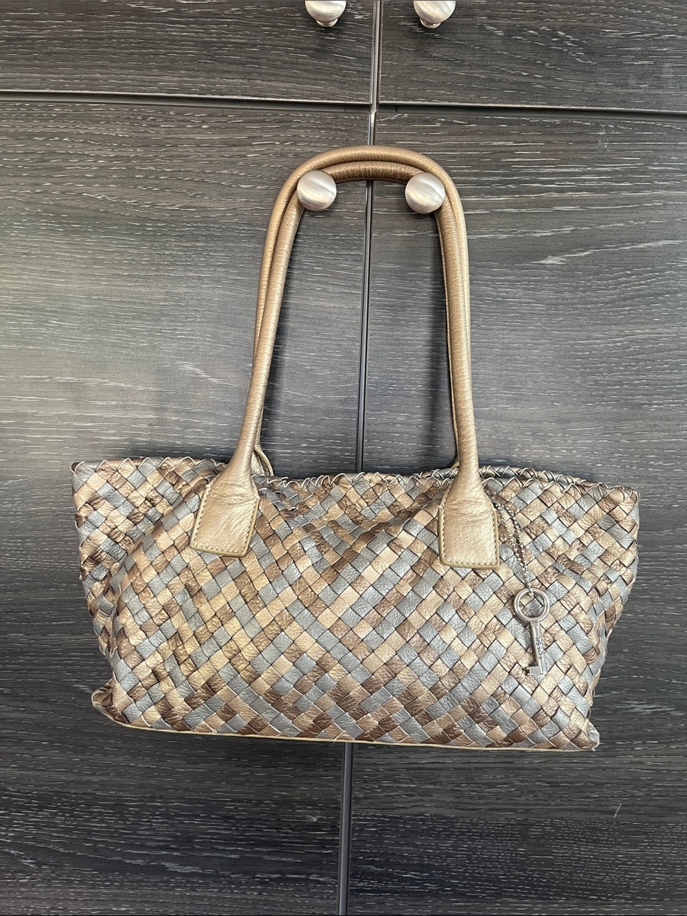 Fossil Woven Leather Bag